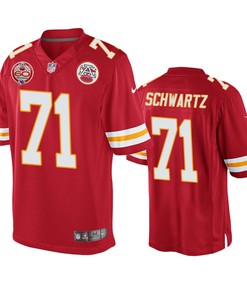 Kansas City Chiefs Mitchell Schwartz Red 60th Anniversary Game Jersey