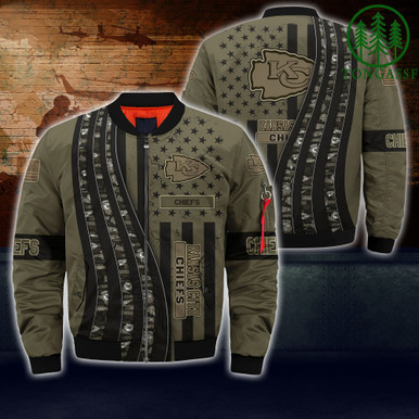 Kansas City Chiefs NFL Bomber Jacket Camo For fans