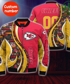 Kansas City Chiefs NFL Custom Number Bomber Jacket   for fans
