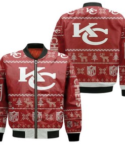 Kansas City Chiefs NFL Ugly Sweatshirt Christmas 3D Bomber Jacket