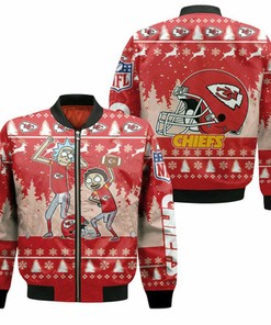 Kansas City Chiefs Nfl 2020 Season Rick & Morty Dancing Knitting 3D T Shirt Hoodie Sweater Bomber Jacket Model 2962