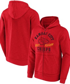 Kansas City Chiefs Nfl X Darius Rucker Collection By Slub Full-zip Hoodie - Red