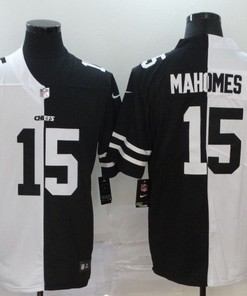 Kansas City Chiefs Patrick Mahomes #15 Nfl 2020 Black And White Jersey