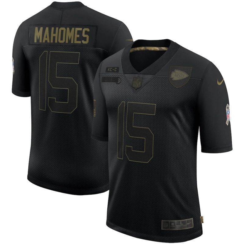 Kansas City Chiefs Patrick Mahomes #15 Nfl 2020 Black Jersey