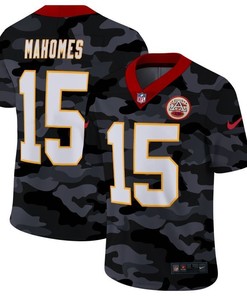 Kansas City Chiefs Patrick Mahomes #15 Nfl 2020 Camo Jersey