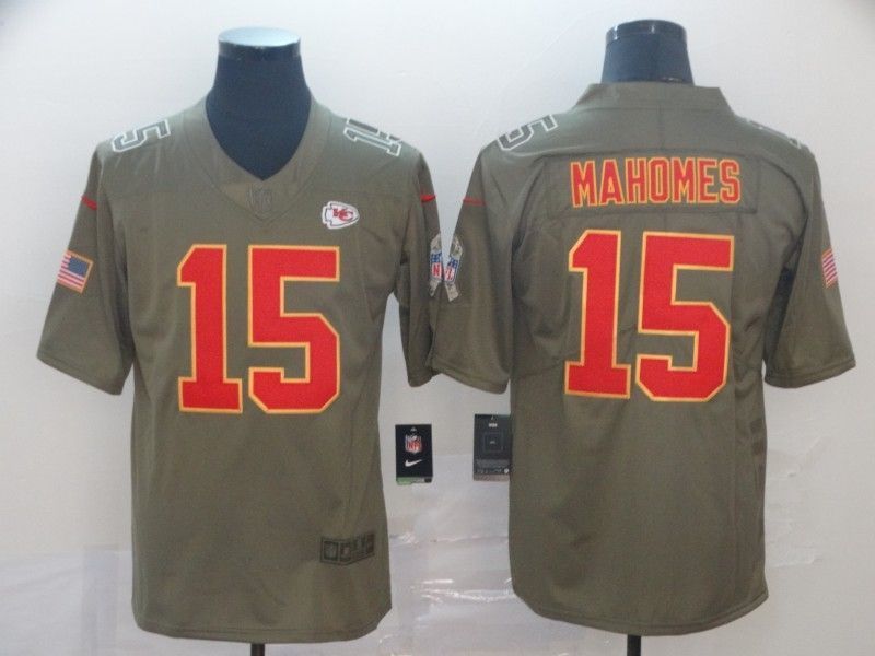 Kansas City Chiefs Patrick Mahomes #15 Nfl 2020 Dark Grey Jersey
