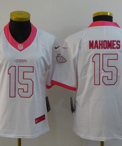 Kansas City Chiefs Patrick Mahomes #15 Nfl 2020 White Womens Jersey