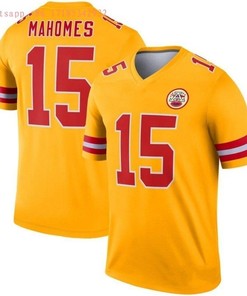 Kansas City Chiefs Patrick Mahomes #15 Nfl Gold Jersey Jersey