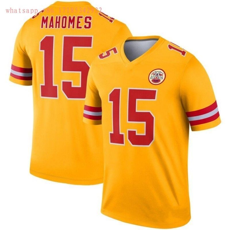 Kansas City Chiefs Patrick Mahomes #15 Nfl Gold Jersey Jersey