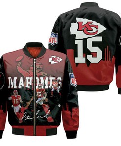 Kansas City Chiefs Patrick Mahomes 3D Jersey Bomber Jacket
