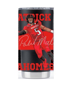 Kansas City Chiefs Patrick Mahomes Black Tumbler - Official Team Merchandise, Durable Construction