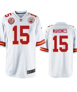 Kansas City Chiefs Patrick Mahomes White 60th Anniversary Game Jersey