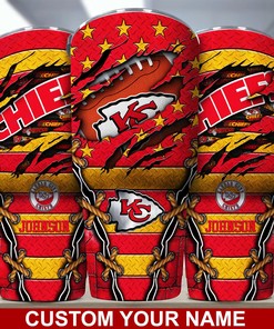 Kansas City Chiefs Personalized Tumbler - Custom Name