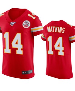 Kansas City Chiefs Sammy Watkins Red 100th Season Vapor Elite Jersey