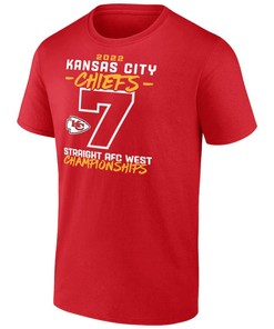 Kansas City Chiefs Seventh-Straight AFC West Division Championship T-Shirt - Red