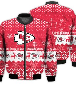 Kansas City Chiefs Sports Football American Ugly Christmas Sweater Gifts Unisex 3D Bomber Jacket