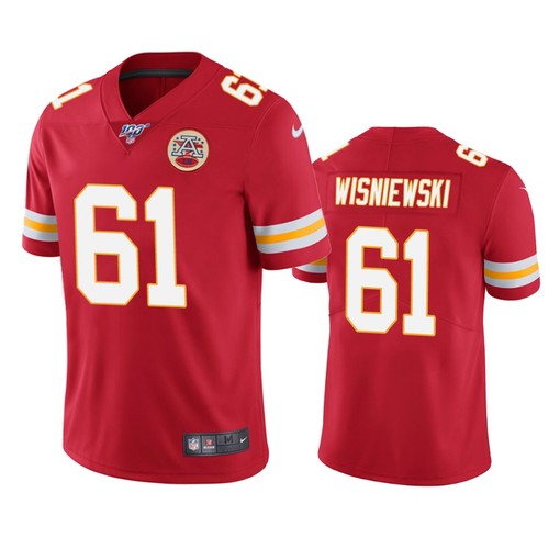 Kansas City Chiefs Stefen Wisniewski Red 100th Season Vapor Limited Jersey