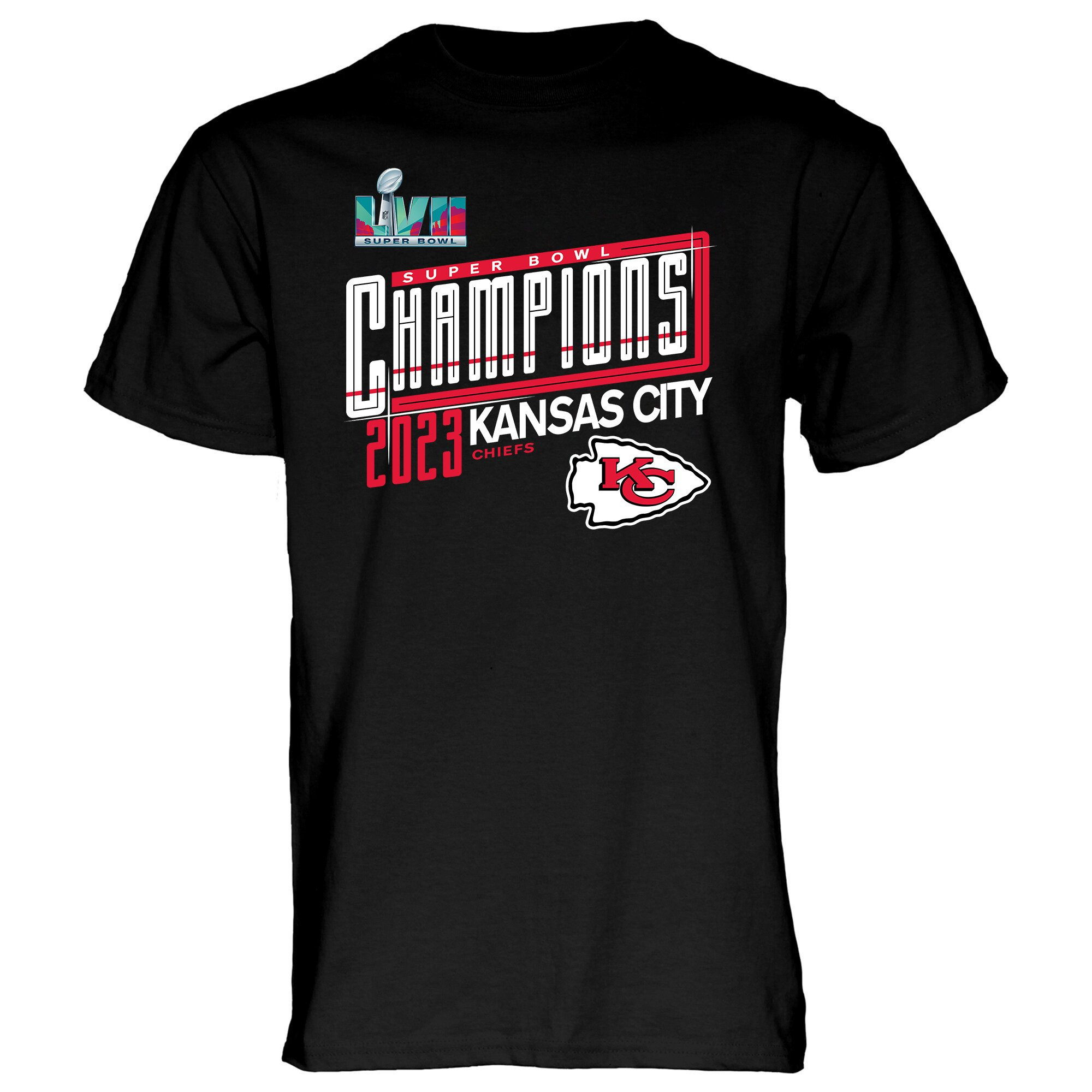 Kansas City Chiefs Super Bowl Champions Kick T-Shirt - Black