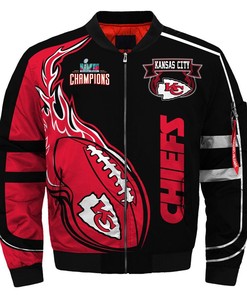 Kansas City Chiefs Super Bowl LVII Champions Black Red Bomber Jacket