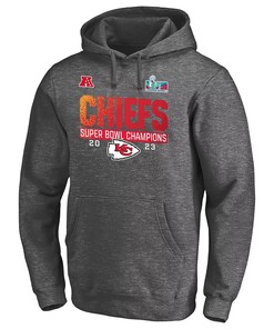 Kansas City Chiefs Super Bowl LVII Champions Grey Pullover Hoodie