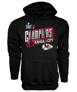 Kansas City Chiefs Super Bowl LVII Champions Kick Pullover Hoodie - Black