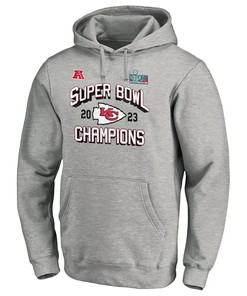 Kansas City Chiefs Super Bowl LVII Champions Light Grey Pullover Hoodie