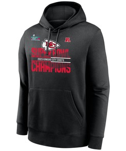 Kansas City Chiefs Super Bowl LVII Champions Pullover Hoodie - Black