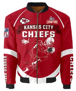 Kansas City Chiefs Super Bowl LVII Champions Running Man Bomber Jacket