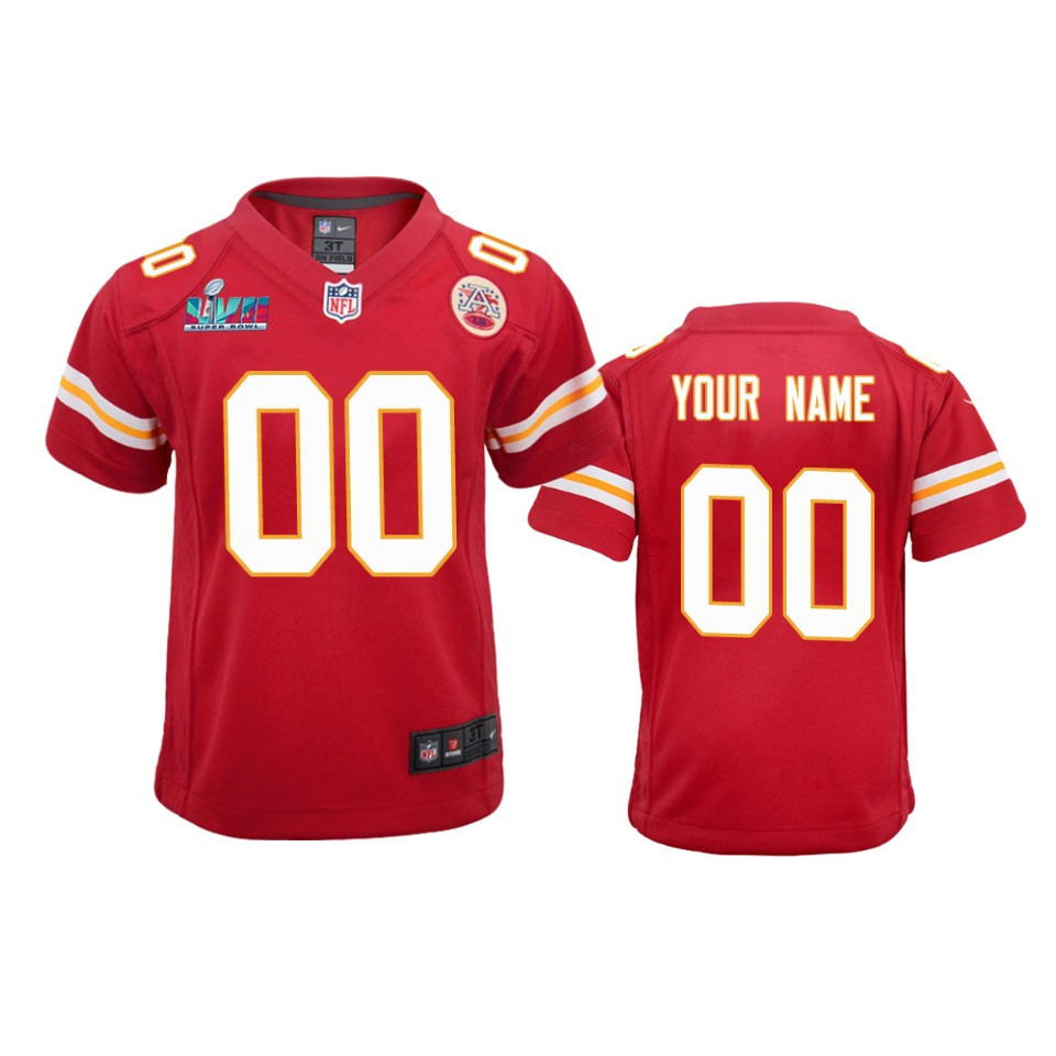 Kansas City Chiefs Super Bowl LVII Custom 00 Game Jersey - Youth Red