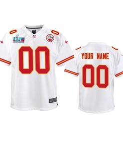 Kansas City Chiefs Super Bowl LVII Custom 00 Game Jersey - Youth White
