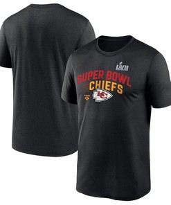 Kansas City Chiefs Super Bowl LVII Team Logo Lockup T-Shirt - Black
