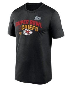 Kansas City Chiefs Super Bowl LVII Team Logo Lockup T-Shirt - Black