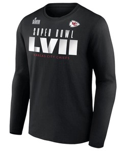 Kansas City Chiefs Super Bowl LVII Varsity Roster Long Sleeve T-Shirt - Black