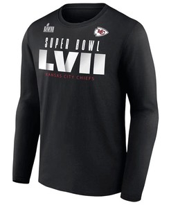 Kansas City Chiefs Super Bowl LVII Varsity Team Roster Long Sleeve T-Shirt - Black