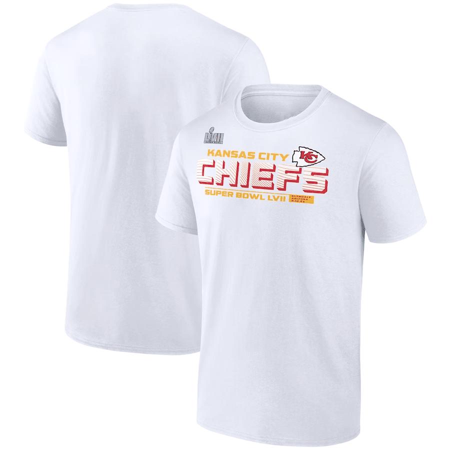 Kansas City Chiefs Super Bowl LVII Vivid Striations T-Shirt - White