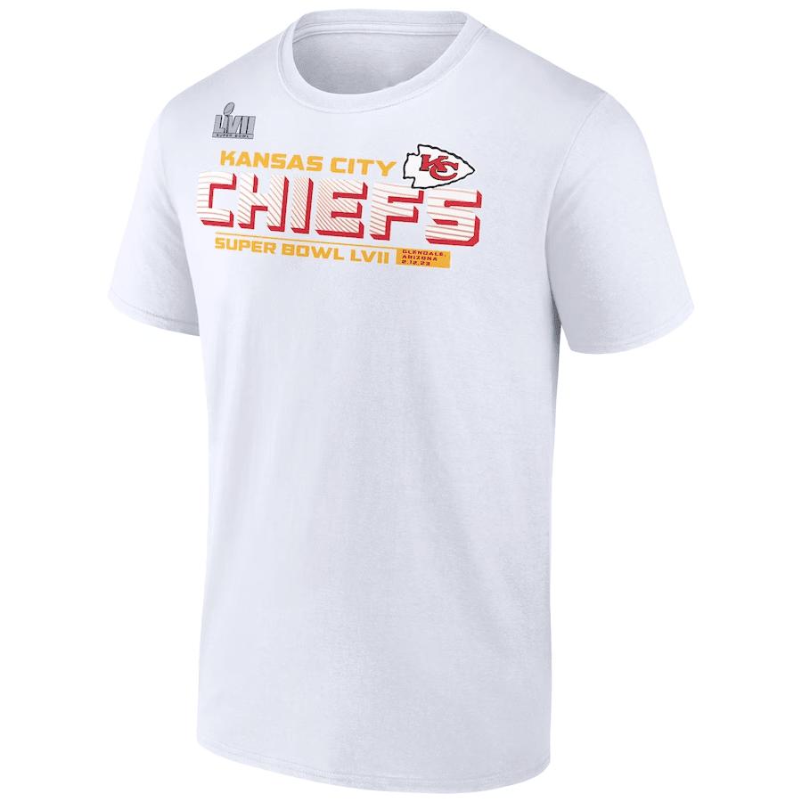 Kansas City Chiefs Super Bowl LVII Vivid Striations T-Shirt - White