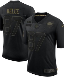 Kansas City Chiefs Travis Kelce #87 Nfl 2020 Black Jersey