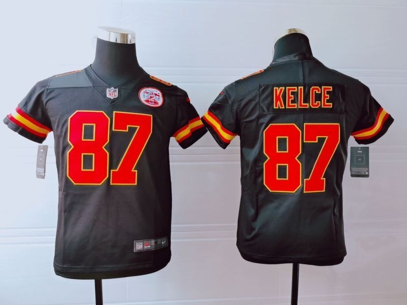Kansas City Chiefs Travis Kelce #87 Nfl 2020 Dark Grey Jersey