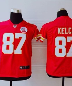 Kansas City Chiefs Travis Kelce #87 Nfl 2020 Red Orange Jersey