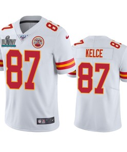 Kansas City Chiefs Travis Kelce White Super Bowl Liv Vapor Limited Jersey