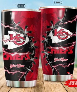 Kansas City Chiefs Tumbler - Custom Name Engraving Available