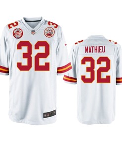Kansas City Chiefs Tyrann Mathieu White 60th Anniversary Game Jersey