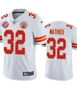 Kansas City Chiefs Tyrann Mathieu White 60th Anniversary Vapor Limited Jersey
