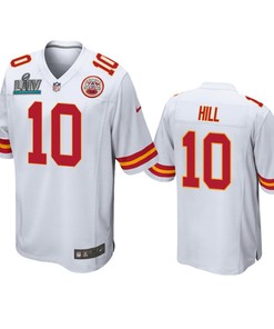 Kansas City Chiefs Tyreek Hill White Super Bowl Liv Game Jersey