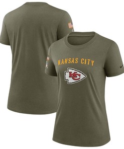 Kansas City Chiefs Women's 2022 Salute To Service Legend T-Shirt - Olive