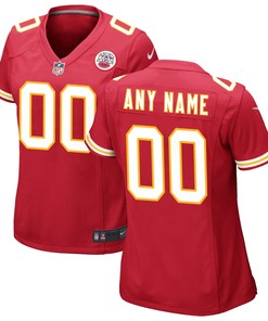 Kansas City Chiefs Womens Custom Game Jersey Red Custom Jerseys Nfl