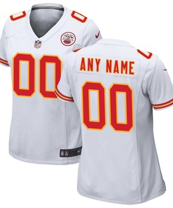 Kansas City Chiefs Womens Custom Game Jersey - White Custom Jerseys Nfl