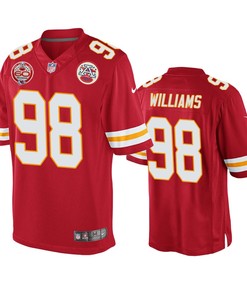 Kansas City Chiefs Xavier Williams Red 60th Anniversary Game Jersey