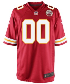Kansas City Chiefs Youth Custom 00 Game Jersey - Red
