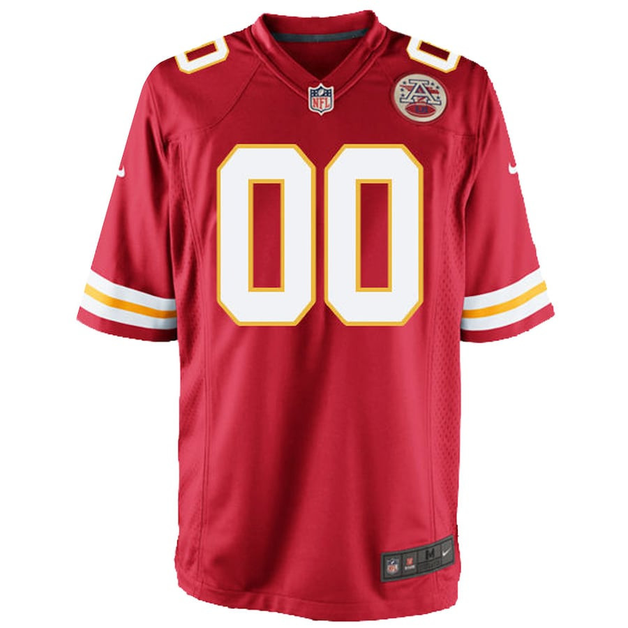 Kansas City Chiefs Youth Custom 00 Game Jersey - Red